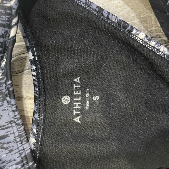 Athleta Blue & White T-Back Sports Bra - Picture 3 of 3